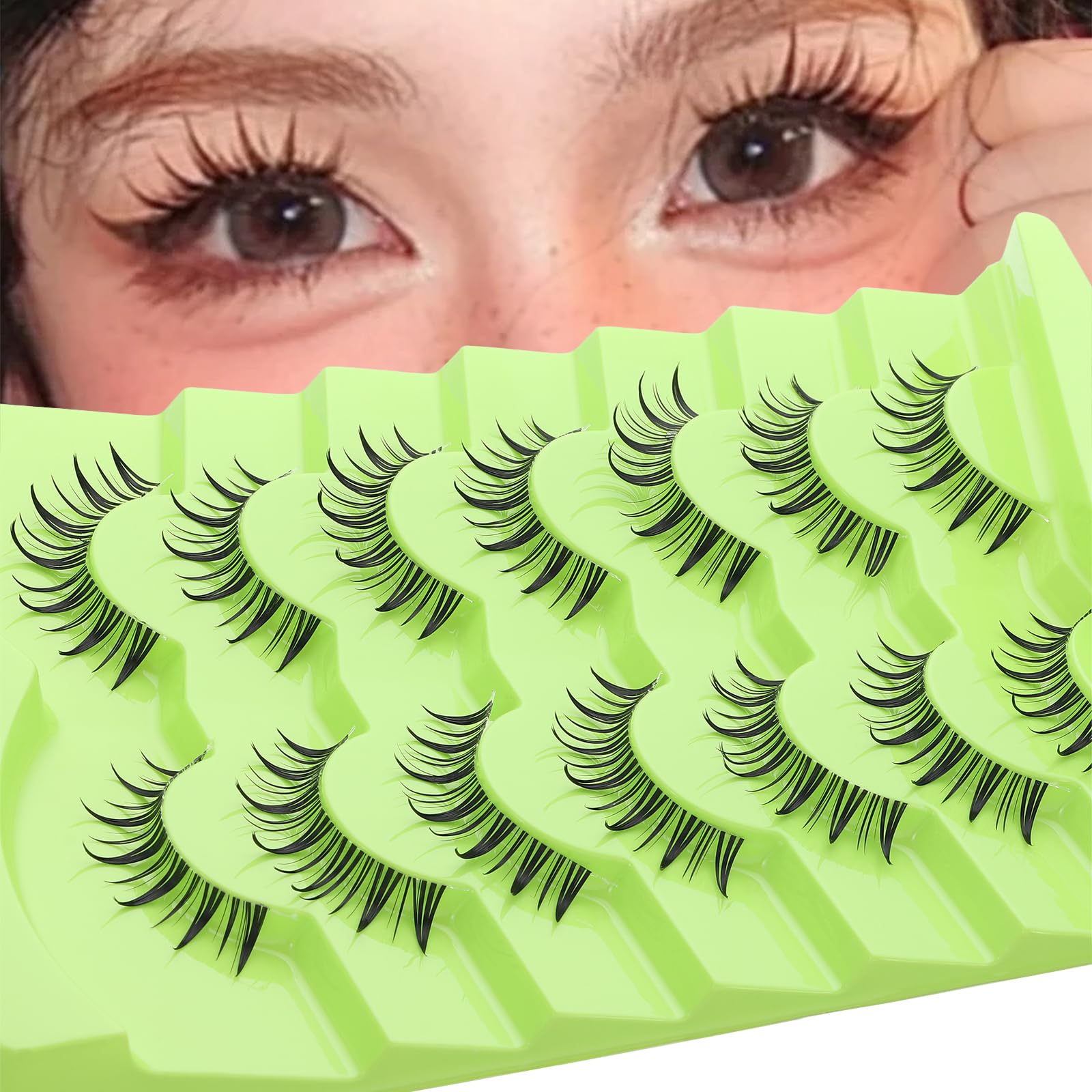 Outopen lashes set designed for reuse and convenient care.