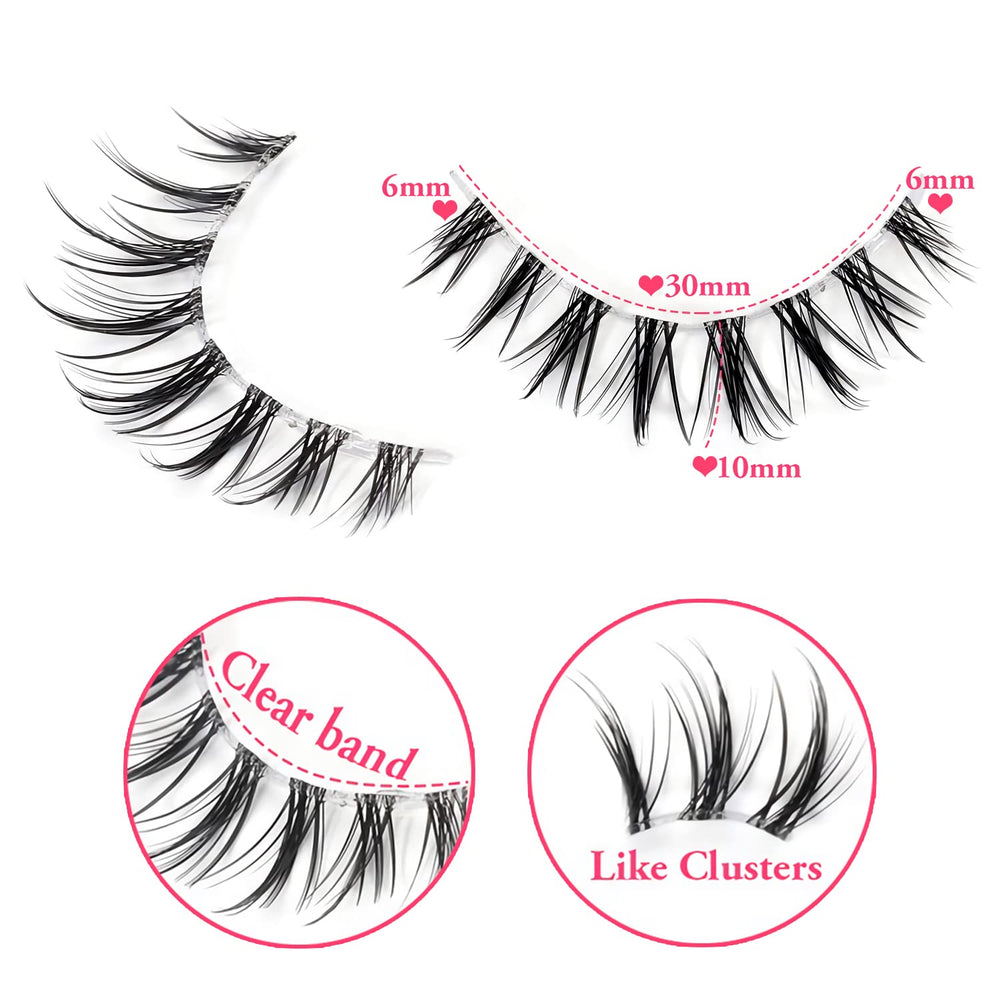 outopen wispy-spiky lashes 12-14mm add delicate length for styling.