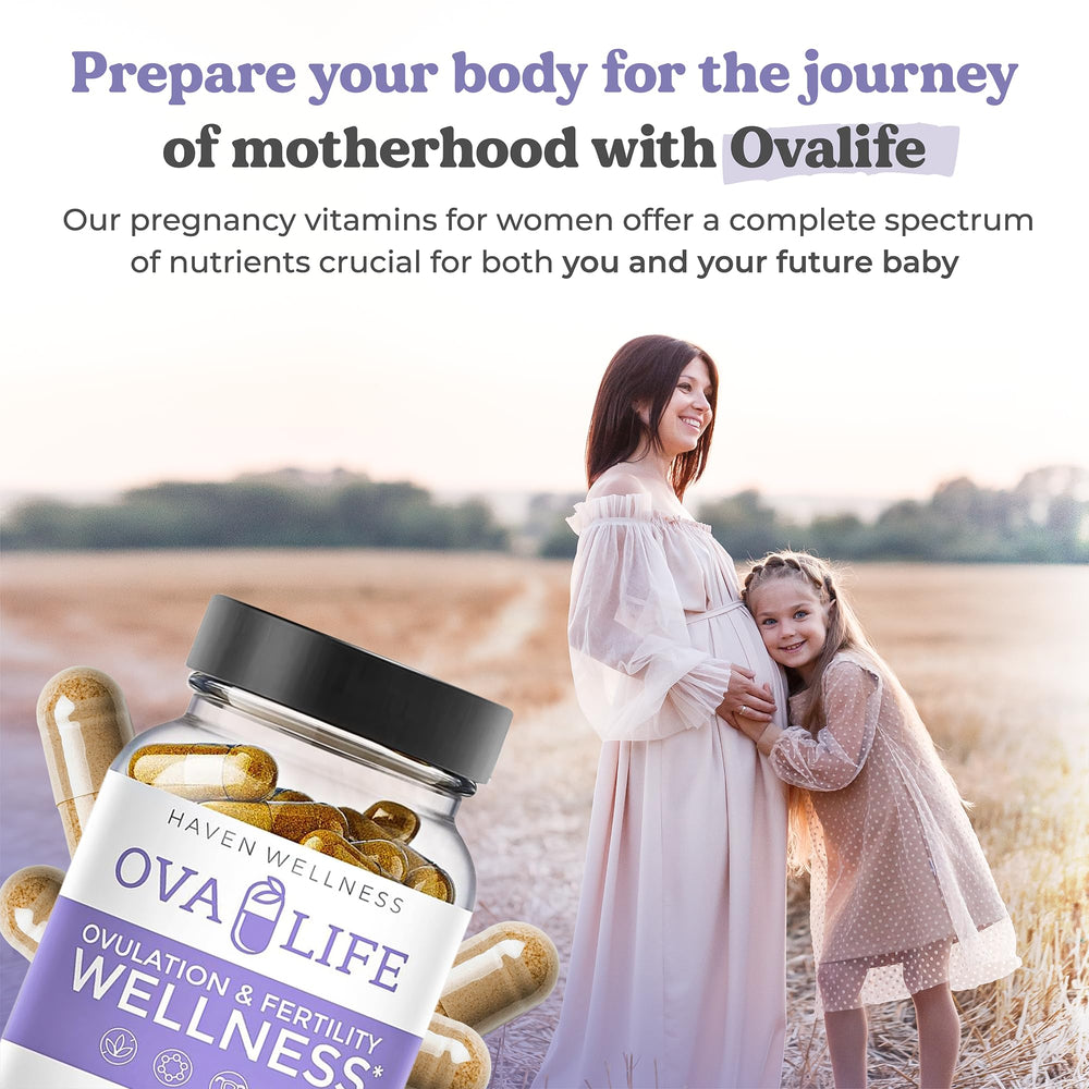 Ovalife vitamins banner highlighting gluten-free and dairy-free