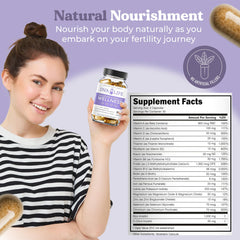 Ovalife formula with folate, iron, and zinc for pregnancy prep