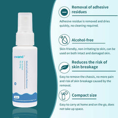 ovand ostomy adhesive remover application highlights skin-safe removal around ostomy areas.