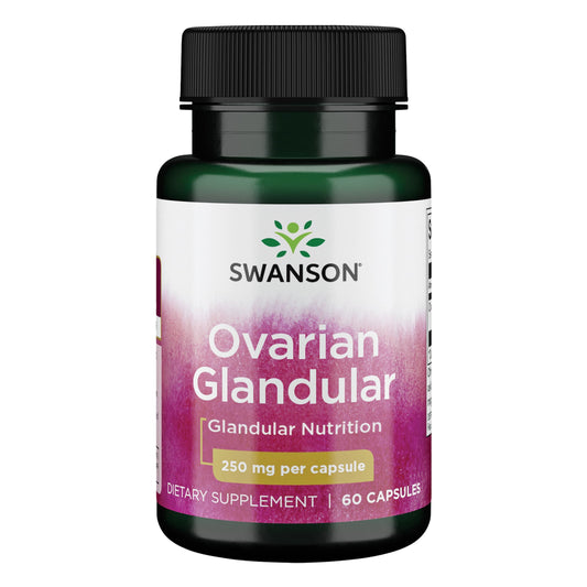 Swanson Ovarian Glandular supplement bottle label