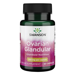Swanson Ovarian Glandular supplement bottle label