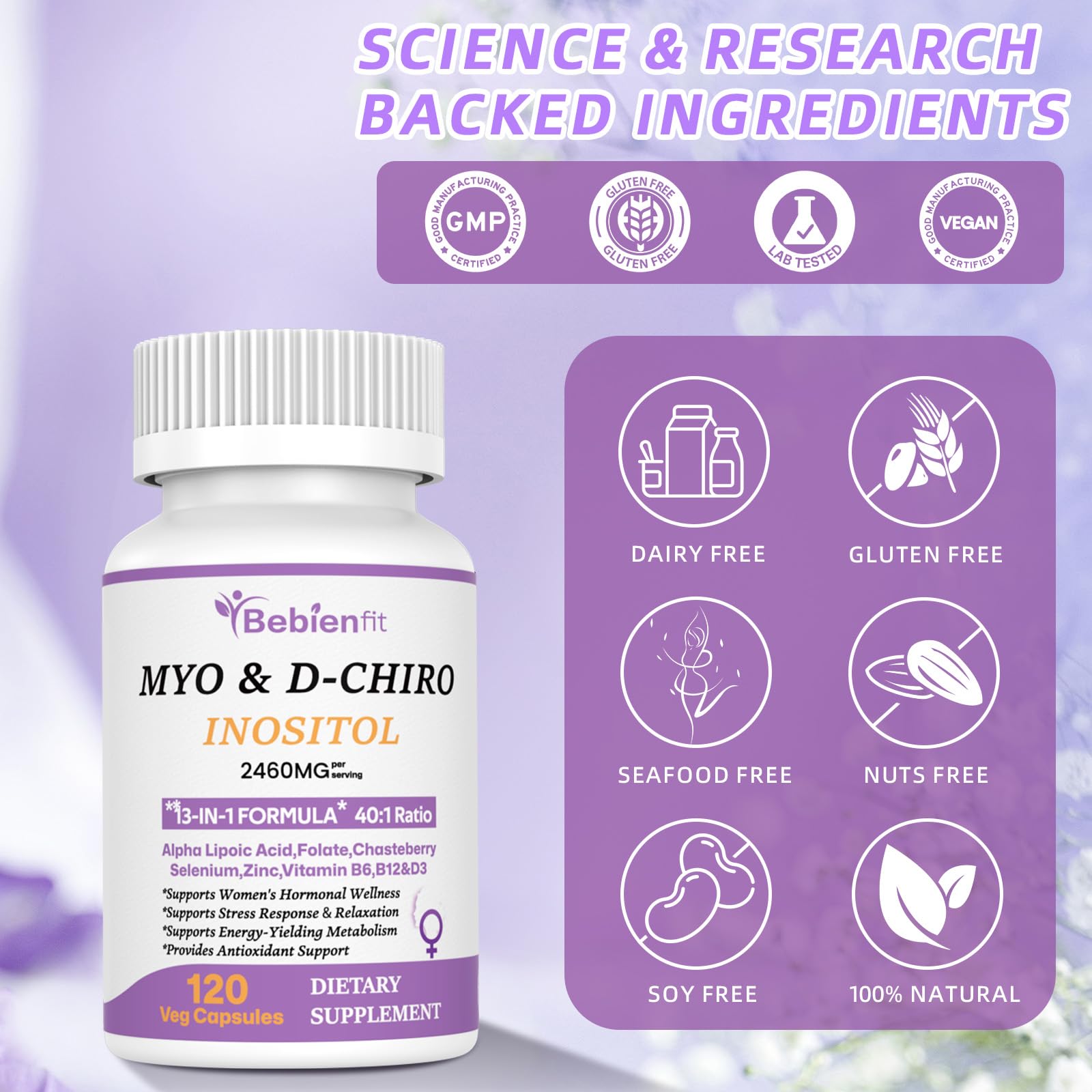 Ovarian health and menstrual cycle support concept
