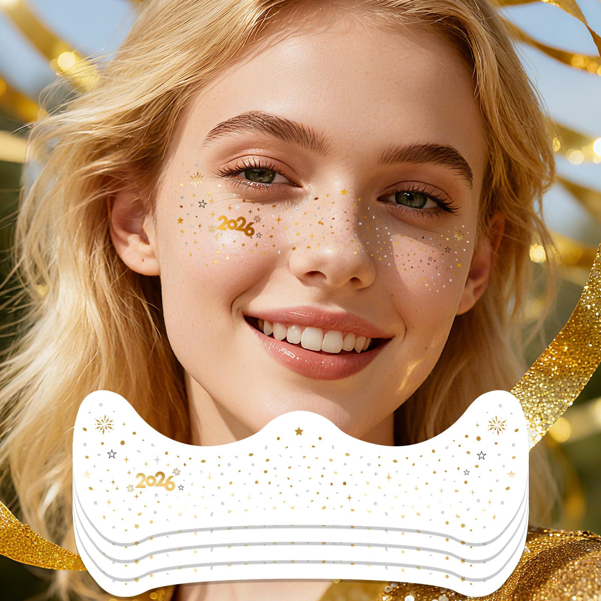 Ovasorve 2026 freckle tattoos with gold stars for dazzling NYE looks.