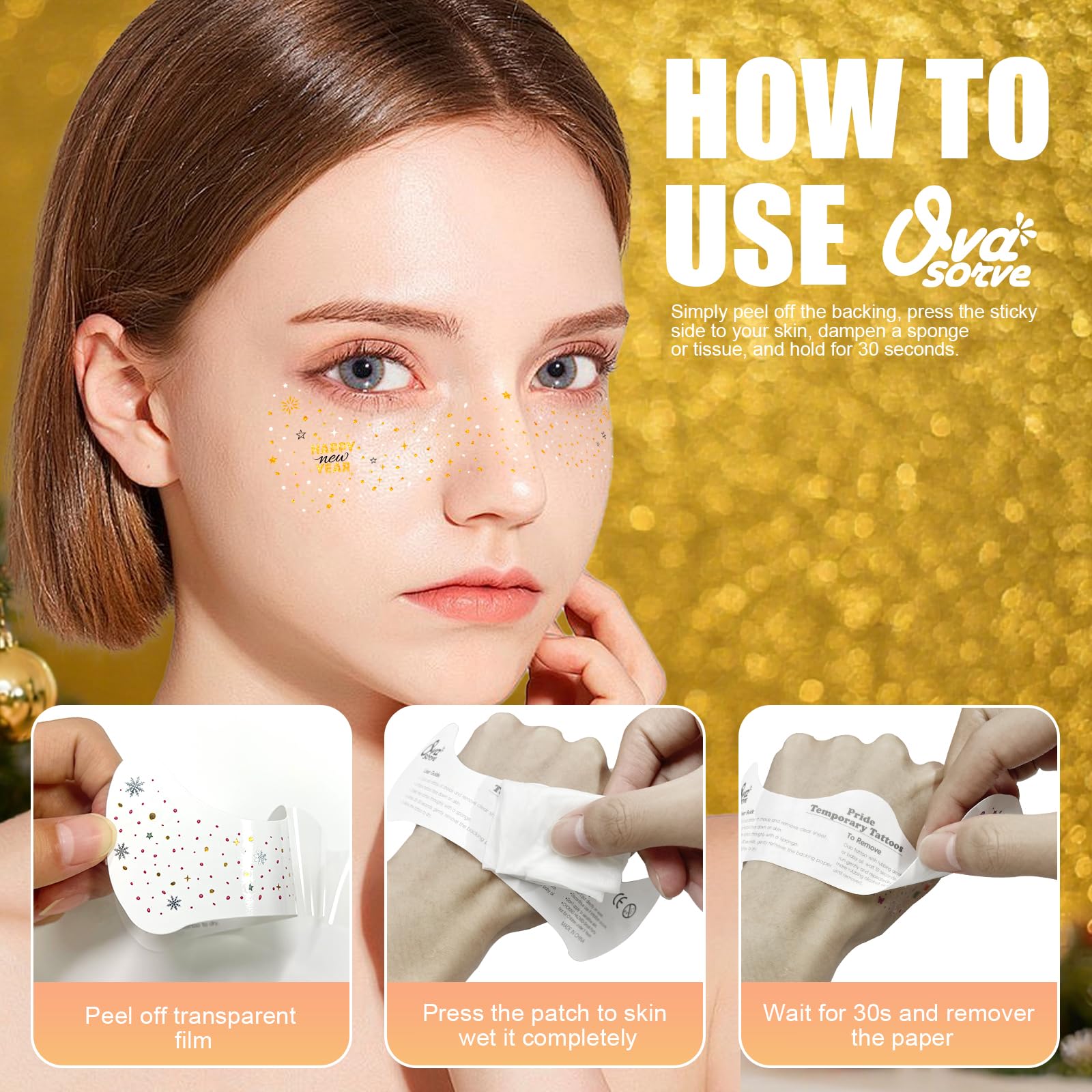 Ovasorve easy-apply stickers deliver instant glam with no mess