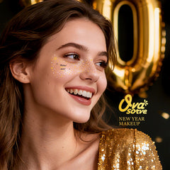 Ovasorve glittering freckles design featuring stars and fireworks for NYE celebrations