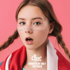 Ovasorve navy red white blue star clusters ideal for festive makeup