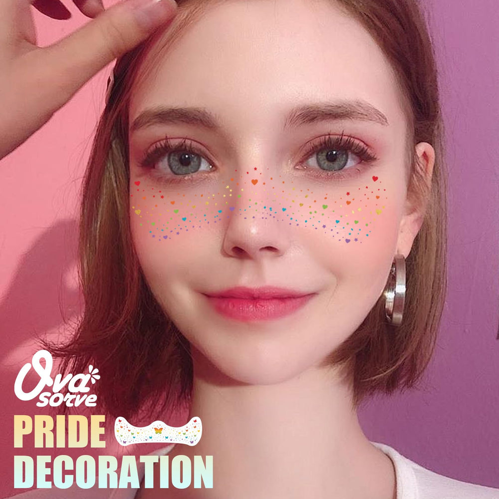 Ovasorve Pride Heart Freckles on decolletage for romantic glow