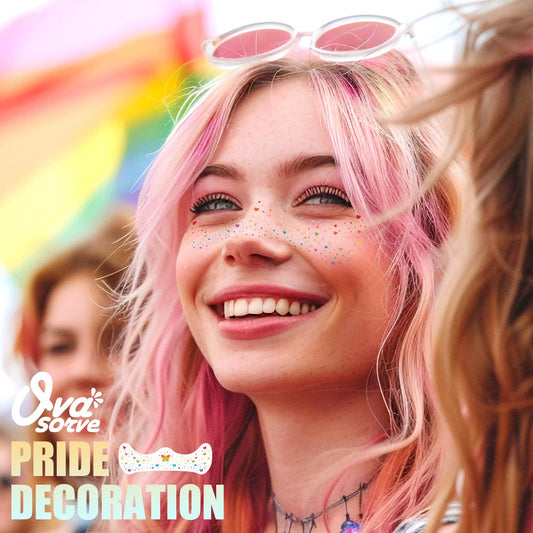 Ovasorve Pride Heart Freckles on temple for daytime sparkle