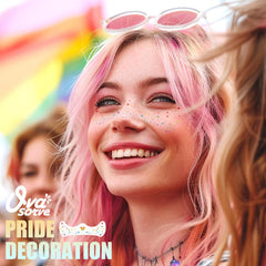 Ovasorve Pride Heart Freckles on temple for daytime sparkle