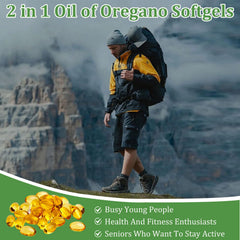 300 softgels bottle of oregano oil capsules