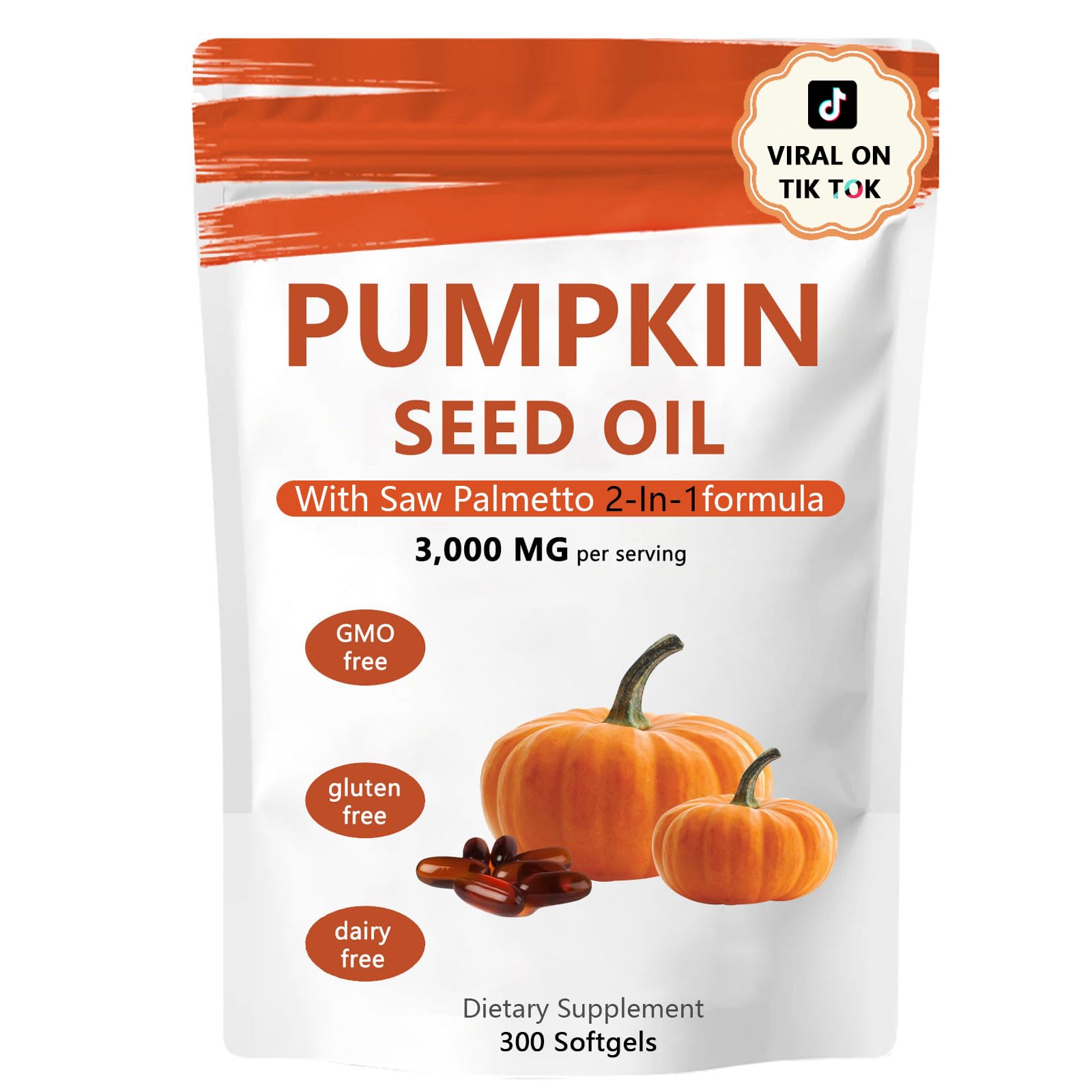 Ovela Pumpkin Seed Oil Capsules bottle with 3000mg per serving