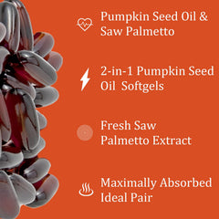 Ovela 2-in-1 Pumpkin Seed Oil Capsules with Saw Palmetto - product image