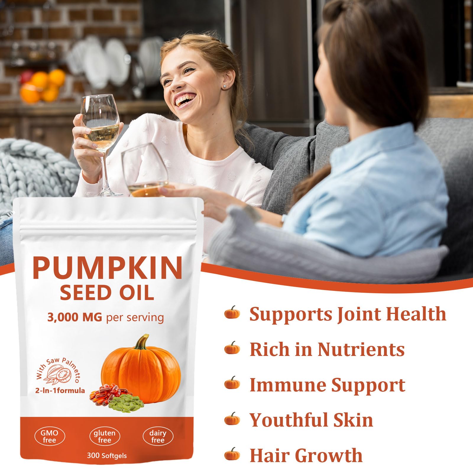 Ovela Non-GMO Gluten-Free Pumpkin Seed Oil Capsules - product image