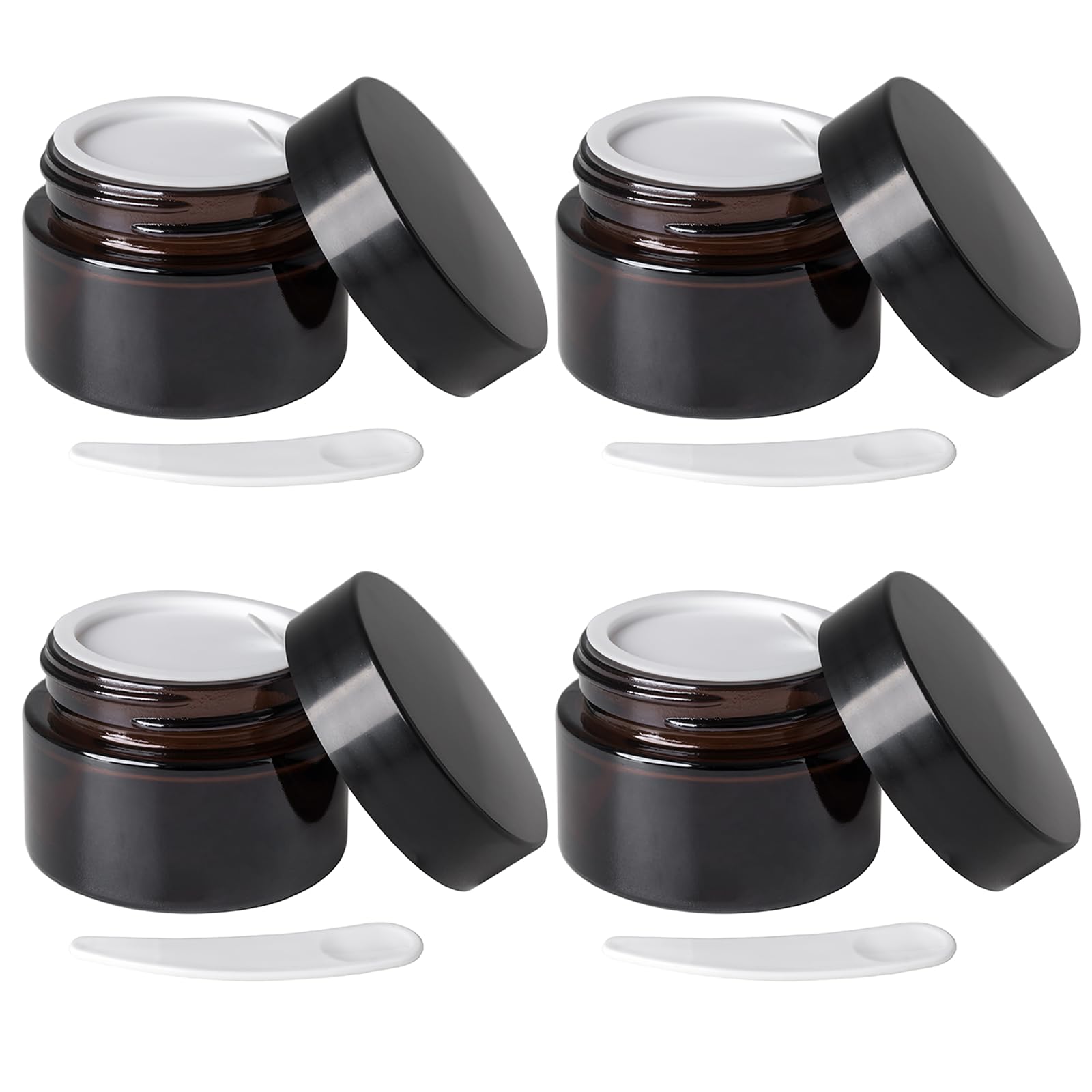 OverNews amber glass jar 1oz protects contents from light and leaks.