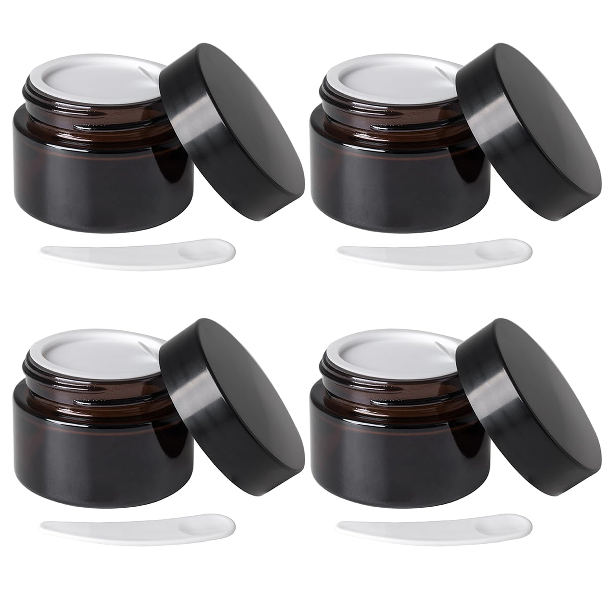 OverNews amber glass jar 1oz protects contents from light and leaks.