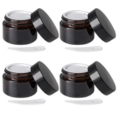 OverNews amber glass jar 1oz protects contents from light and leaks.