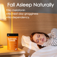 oviaapo Cortisol Drink Powder on a desk suggests quick relaxation during work.