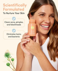 Radiant, clear skin representing collagen support from Ovira Skin Clear