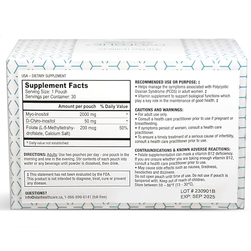 Close-up of Ovofolic sachet for morning dose