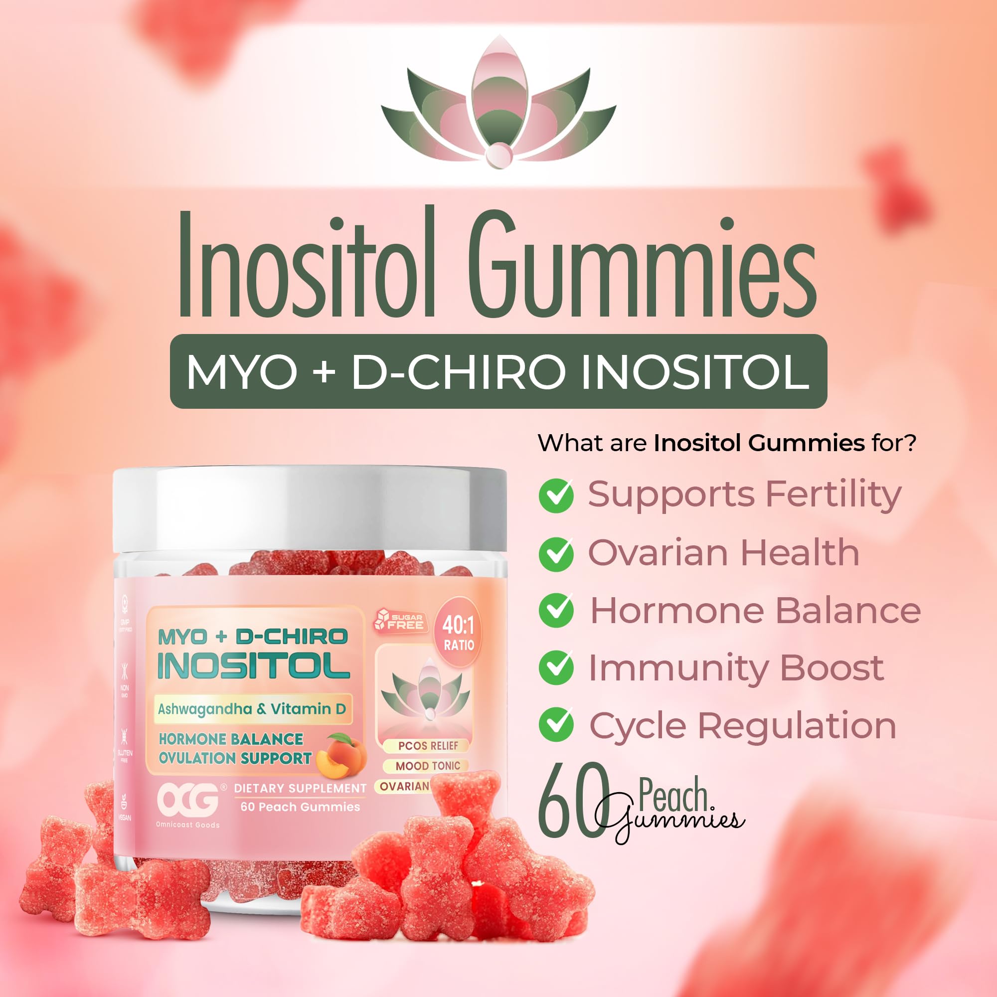 Ovulation support gummies for regular cycles