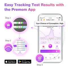 Ovulation test result: test line equal or darker than the control line