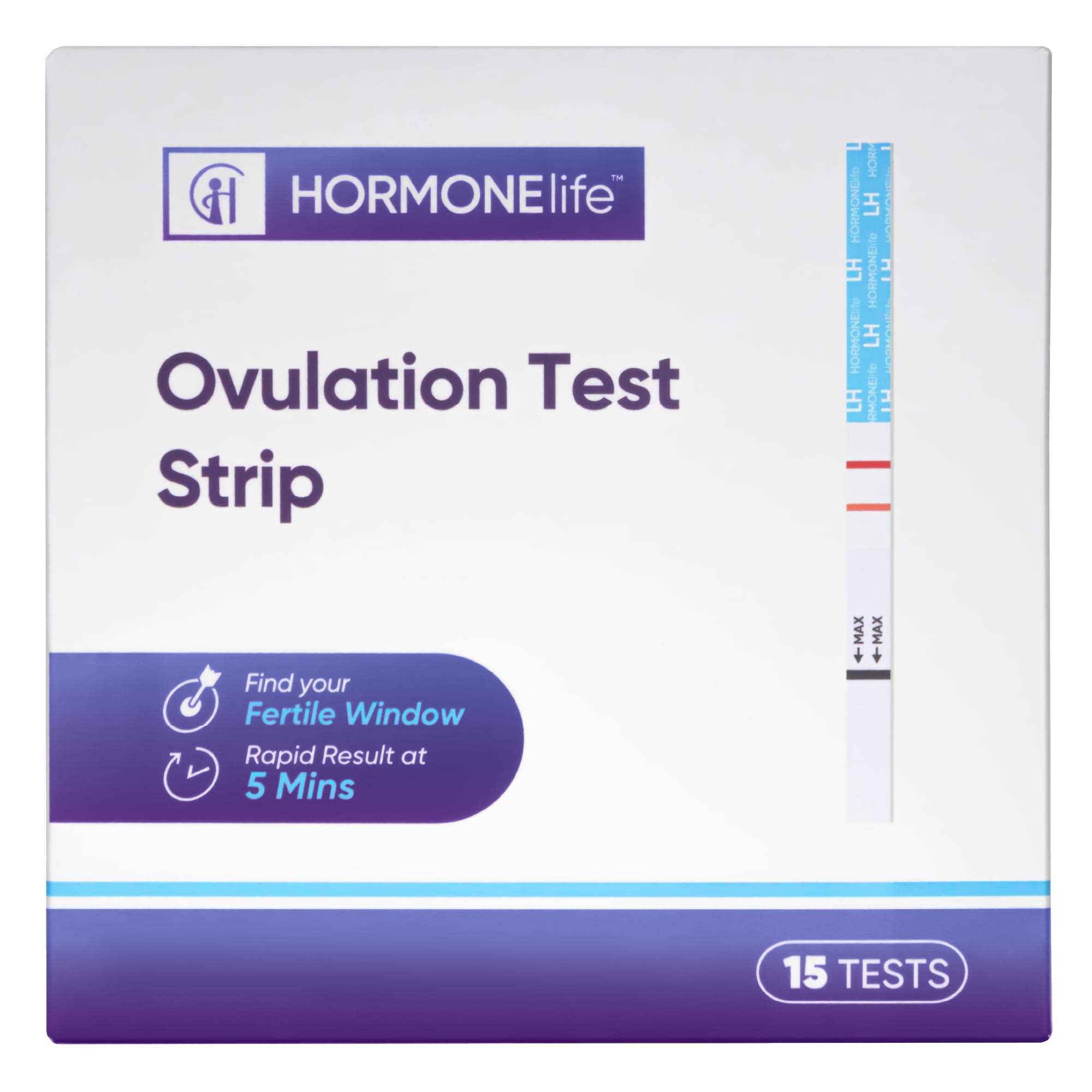 15-count ovulation test strips package
