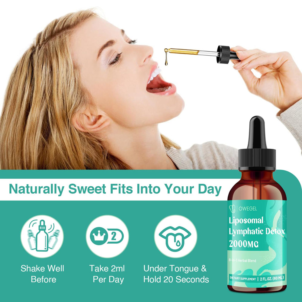 2-fluid-ounce bottle of liposomal lymphatic drops