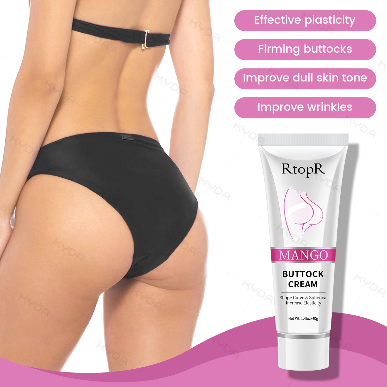 Ownest buttock cream bottle with clear label for convenient nightly use.
