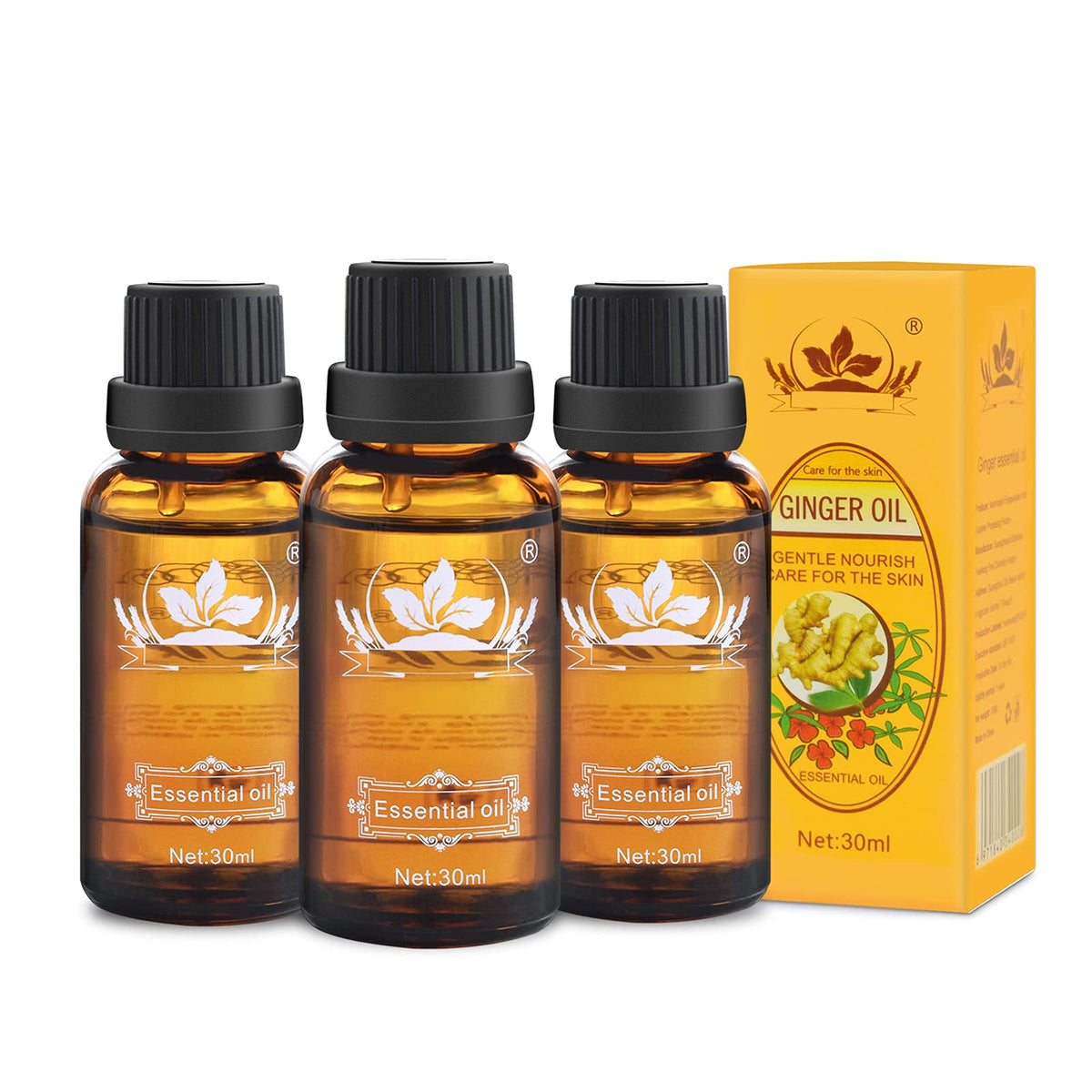 Ownest ginger massage oil 3-pack bottles