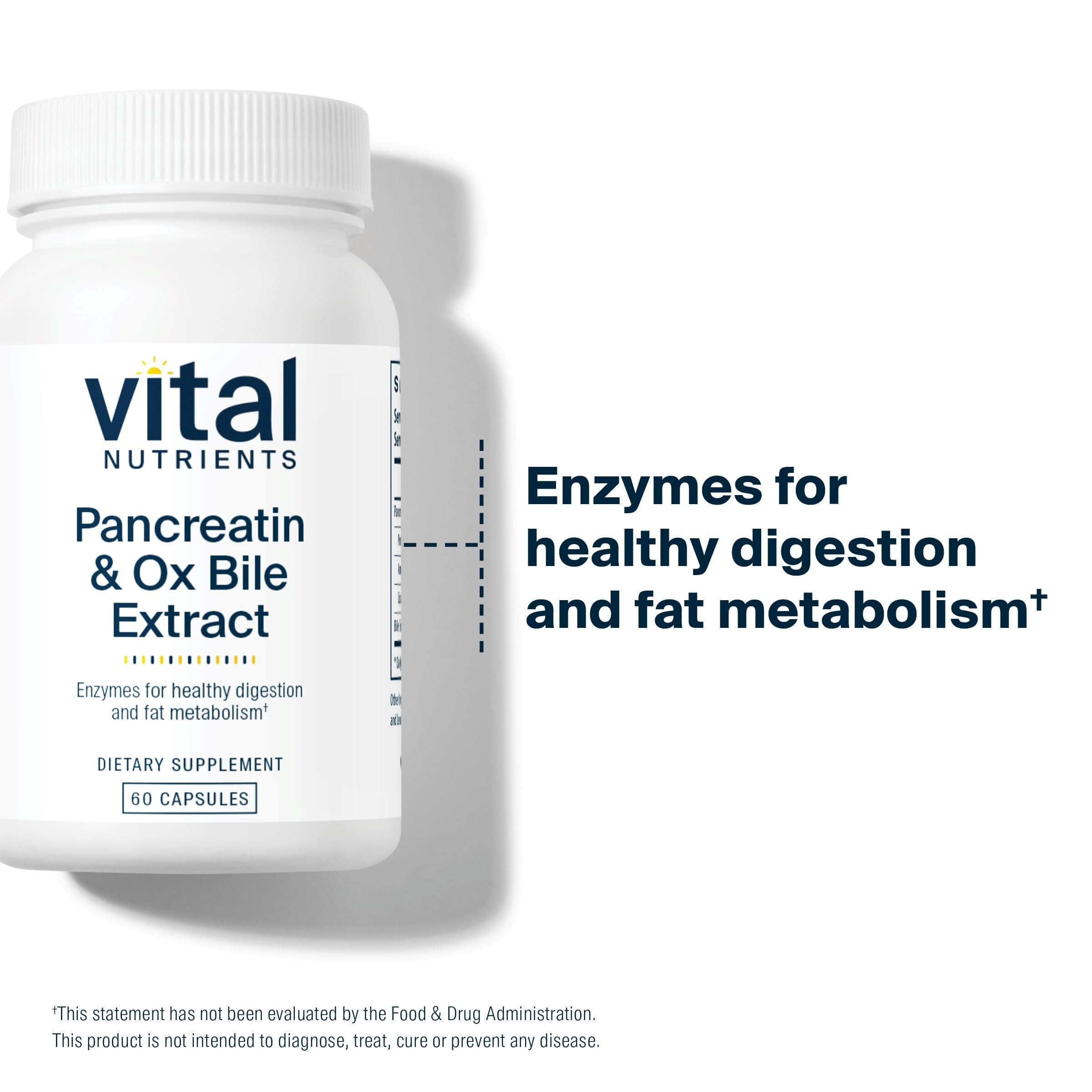 Ox bile extract and digestive enzymes ingredients list