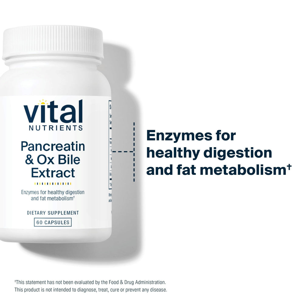 Ox bile extract and digestive enzymes ingredients list