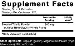 Front view of Oxify Blessed Thistle bottle with packaging