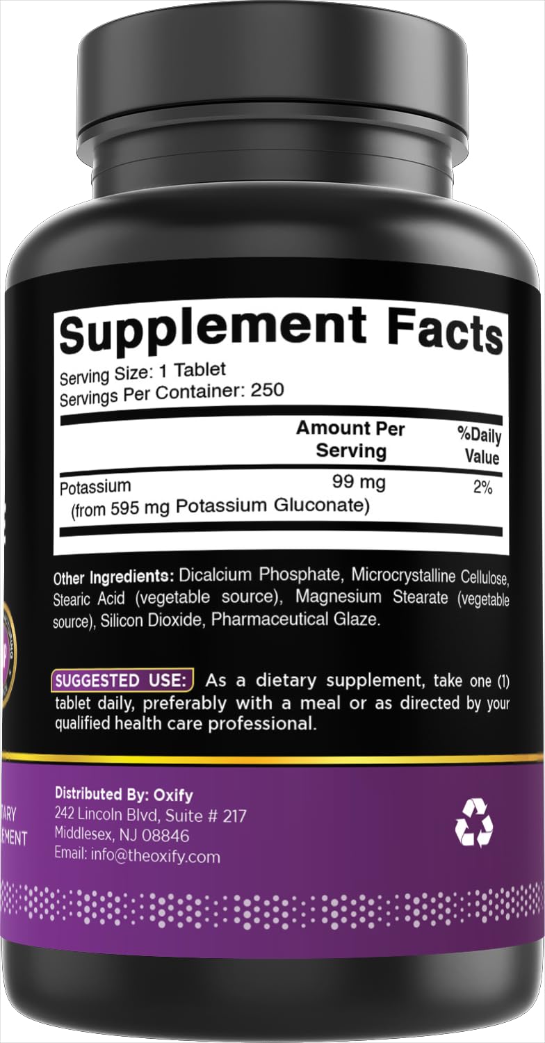 Clean-label potassium gluconate supplement with no artificial colors