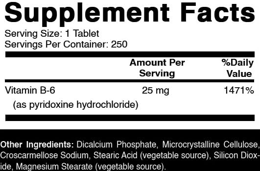 Vitamin B-6 25mg tablet