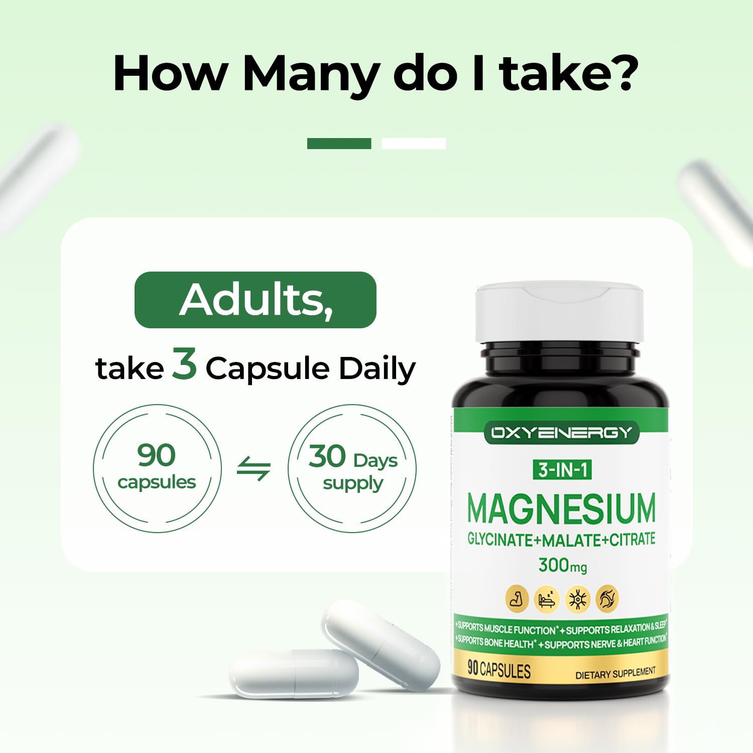 Gluten-free and dairy-free vegan magnesium capsules