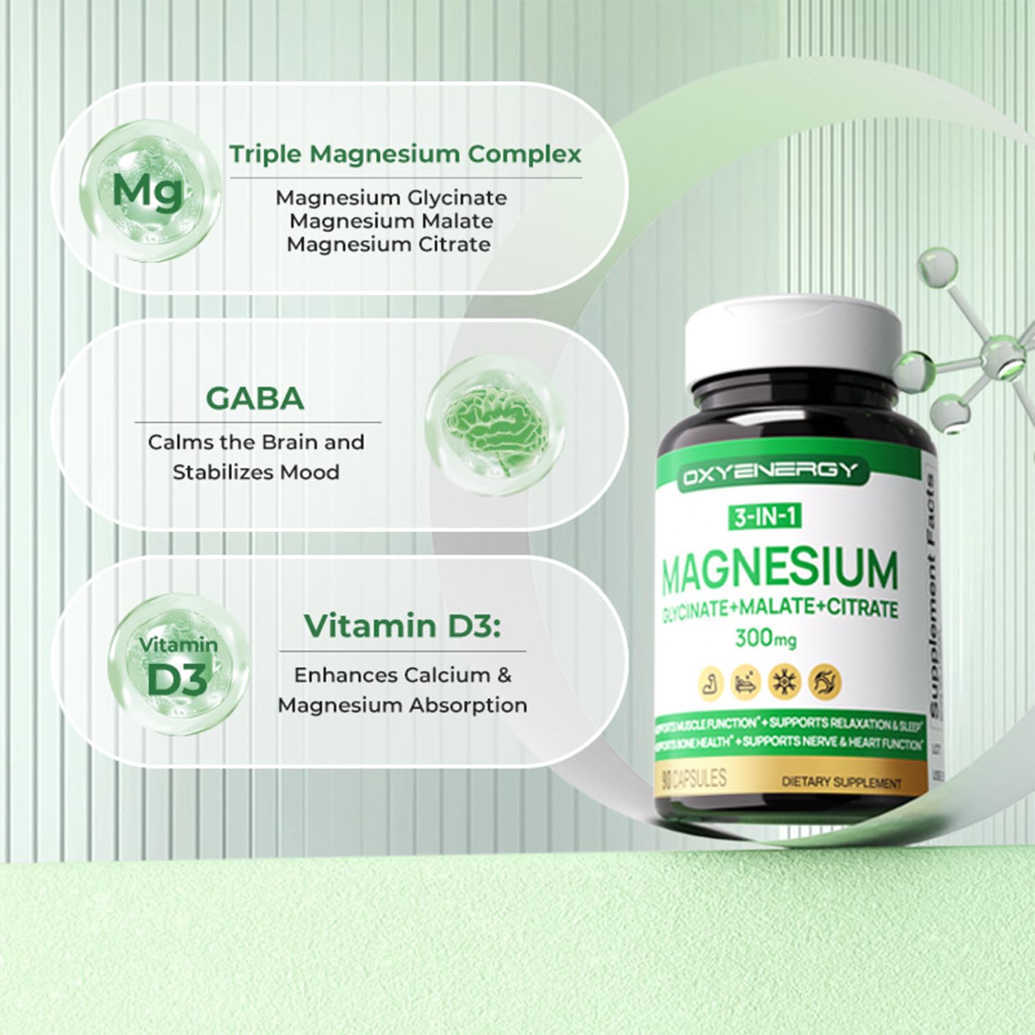Magnesium triple complex with GABA for sleep support