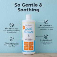 Front view of Oxyfresh Unflavored Mouthwash bottle