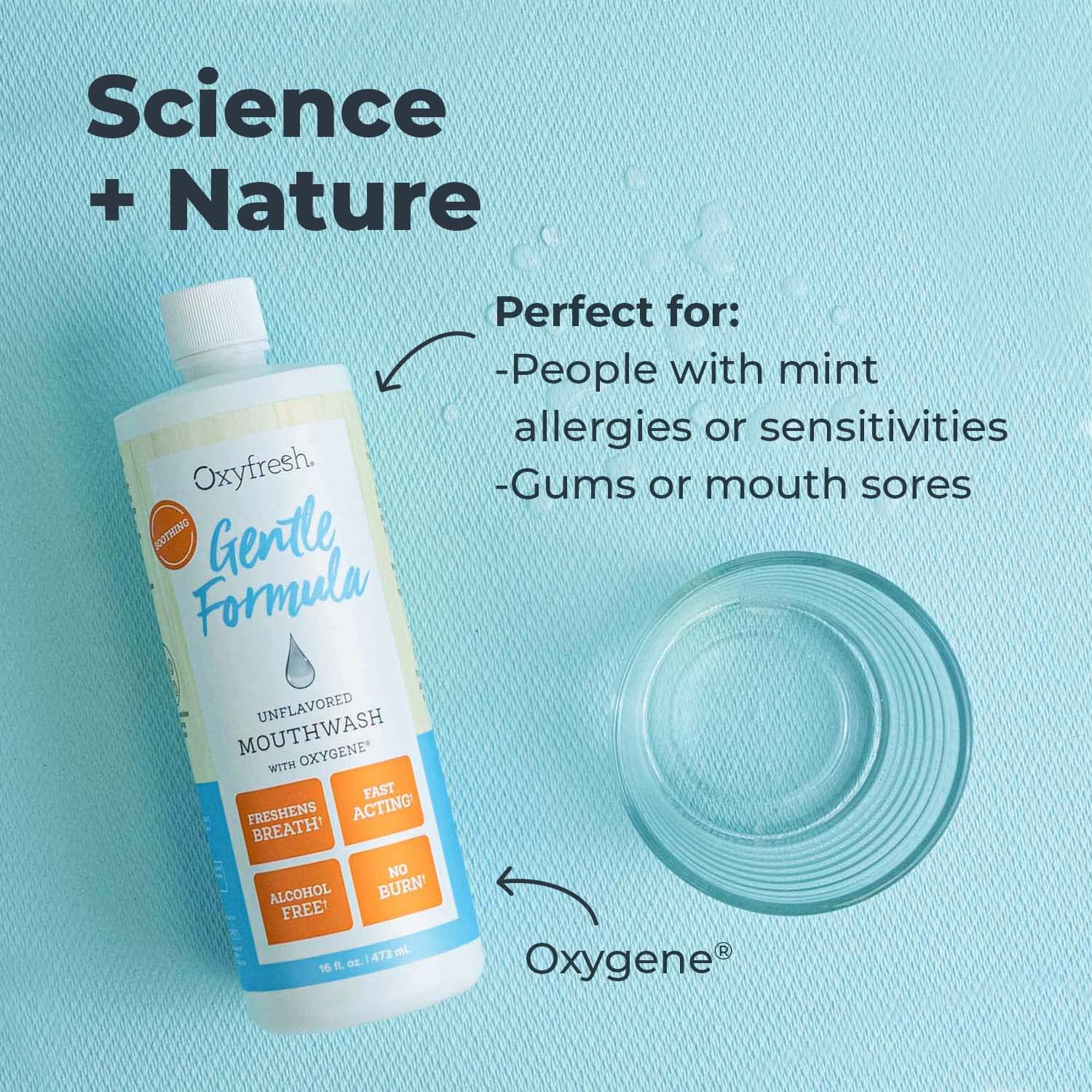 Mouthwash splash with no mint flavor