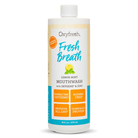 Oxyfresh Lemon Mint Fresh Breath Mouthwash bottle front