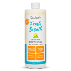 Oxyfresh Lemon Mint Fresh Breath Mouthwash bottle front