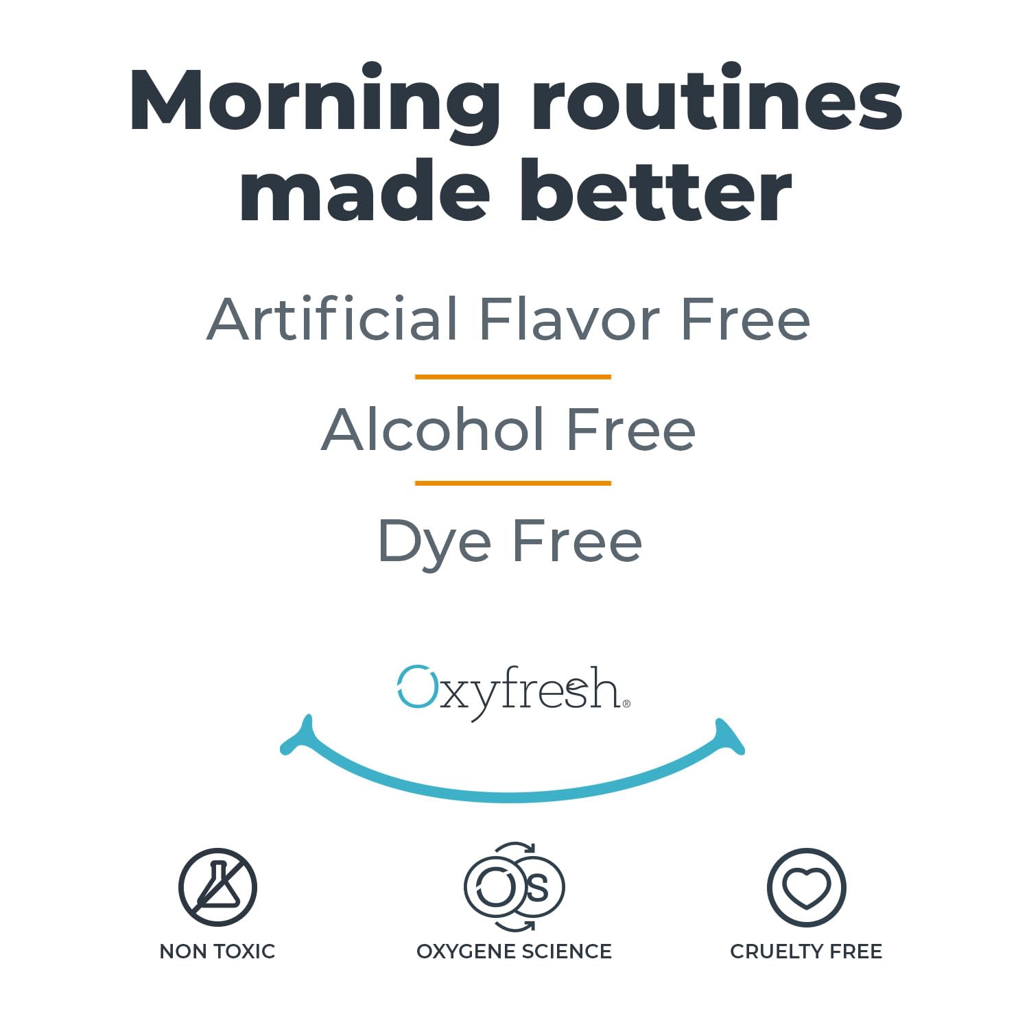 Close-up of minty, fresh breath associated with Oxyfresh mouthwash