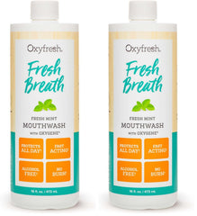 Oxyfresh Fresh Breath Mint Mouthwash bottle – front view