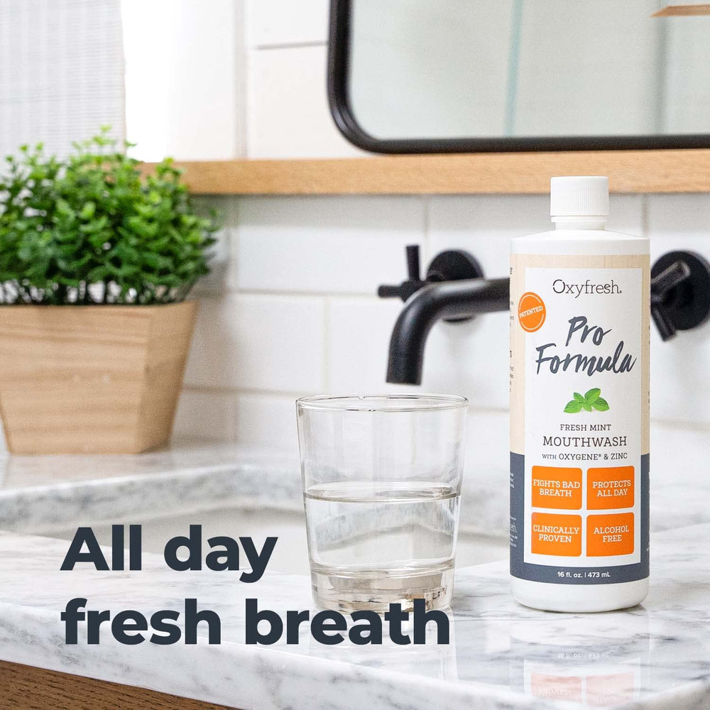 Dye-free and alcohol-free mouthwash packaging