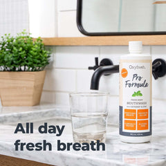 Dye-free and alcohol-free mouthwash packaging