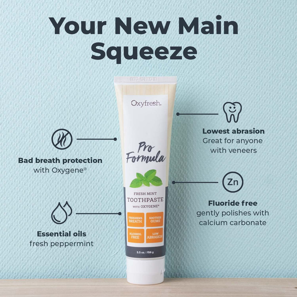 Oxyfresh packaging box for Pro Formula Fresh Mint Toothpaste (3-pack)