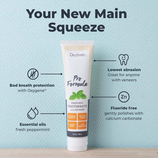 Oxyfresh packaging box for Pro Formula Fresh Mint Toothpaste (3-pack)