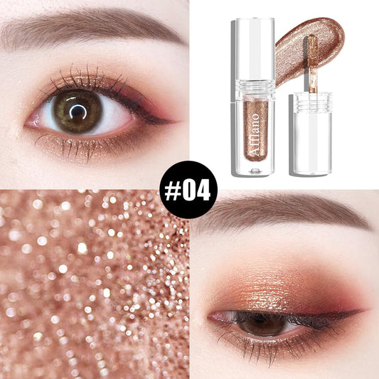 oygcee Easy-apply glitter eyeshadow demonstrating smooth texture and quick-drying performance.