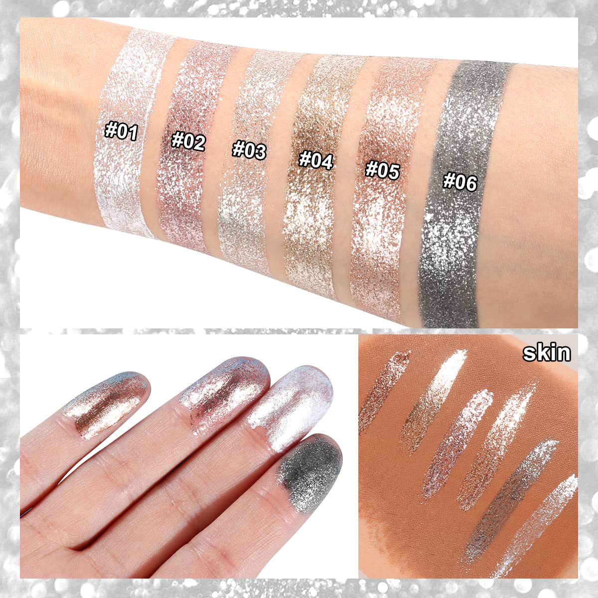oygcee Gift-ready packaging for the glitter shimmer liquid eyeshadow.